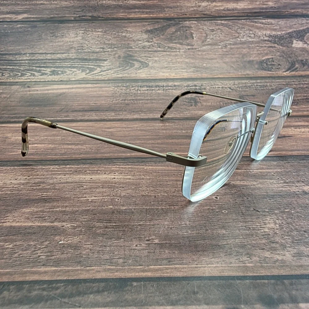 DKNY DK1001 Women Gold Clear Square‎ Eyeglasses Frames 54-16-135 272 FRAMES ONLY